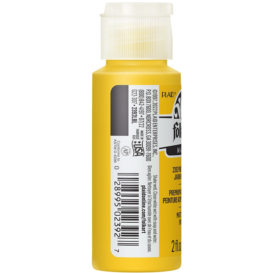FolkArt ® Acrylic Colors - Podge Yellow, 2 oz. - 2392