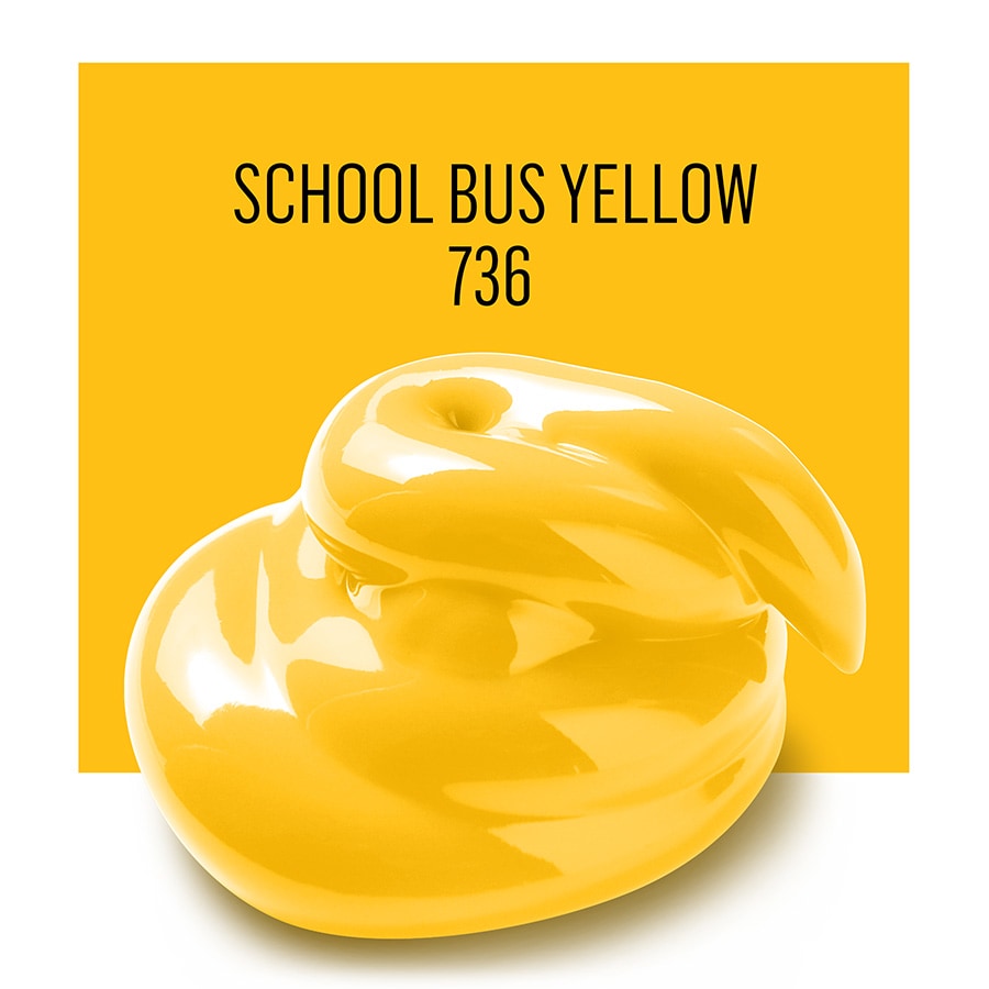 FolkArt ® Acrylic Colors - School Bus Yellow, 2 oz. - 736