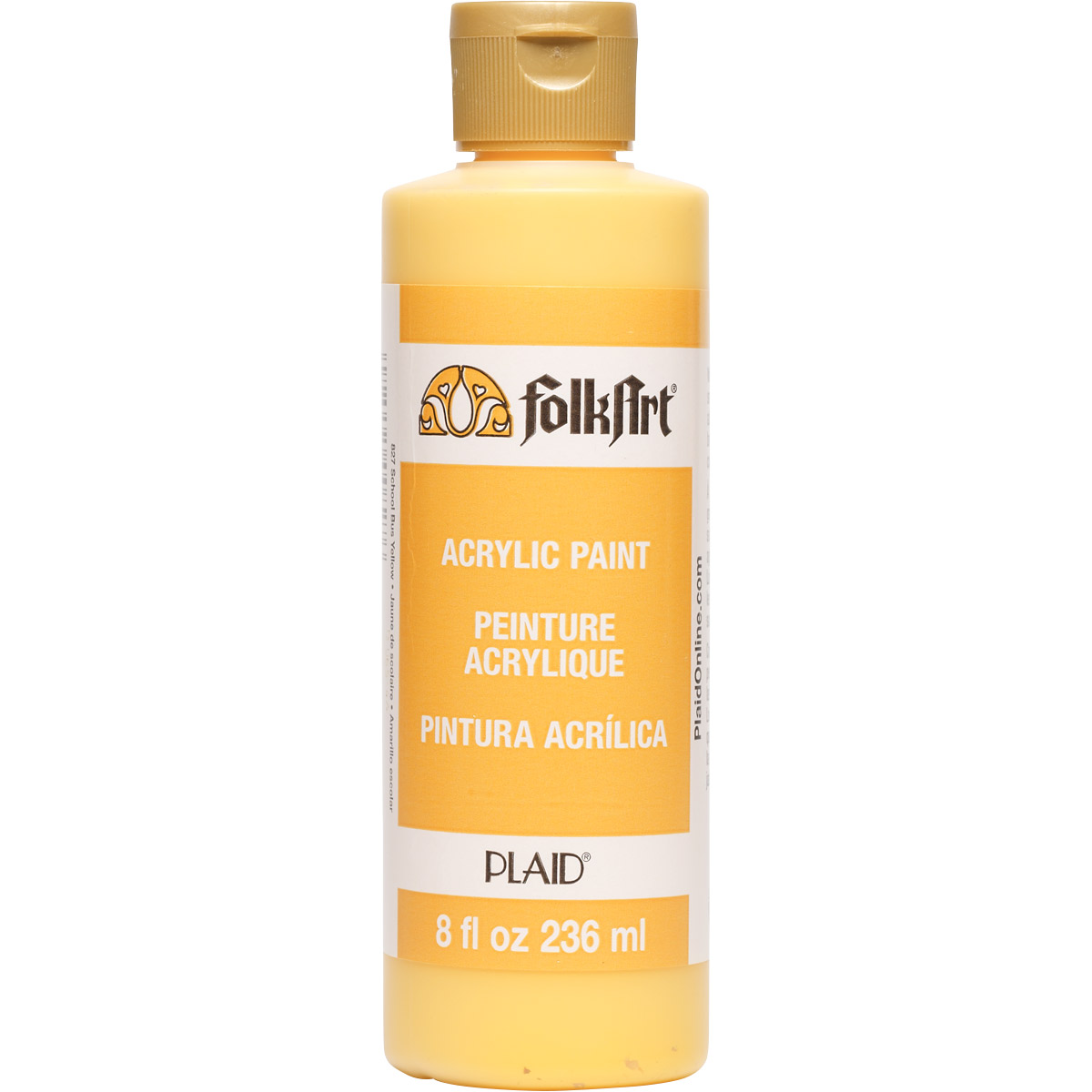 FolkArt ® Acrylic Colors - School Bus Yellow, 8 oz. - 827