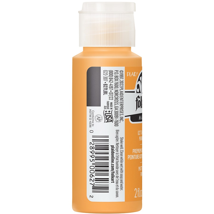 FolkArt ® Acrylic Colors - Tangerine, 2 oz. - 627