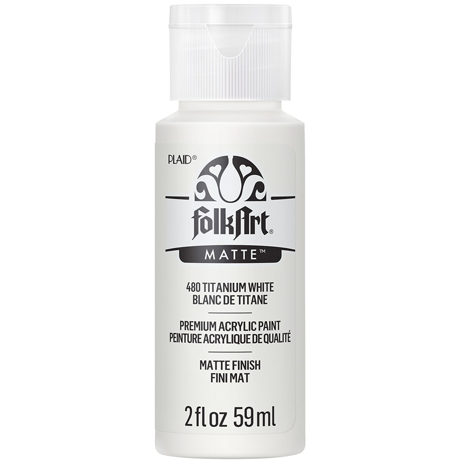 FolkArt ® Acrylic Colors - Titanium White, 2 oz. - 480