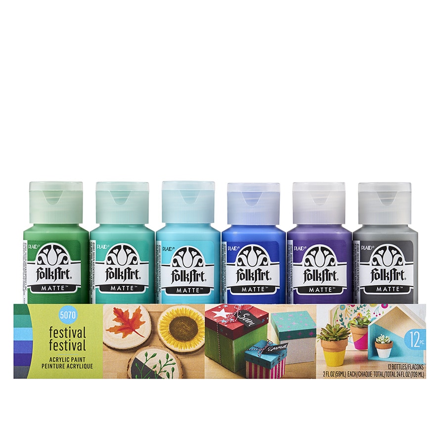 FolkArt ® Acrylic Colors Value Paint Set - Festival, 12 Colors - 5070