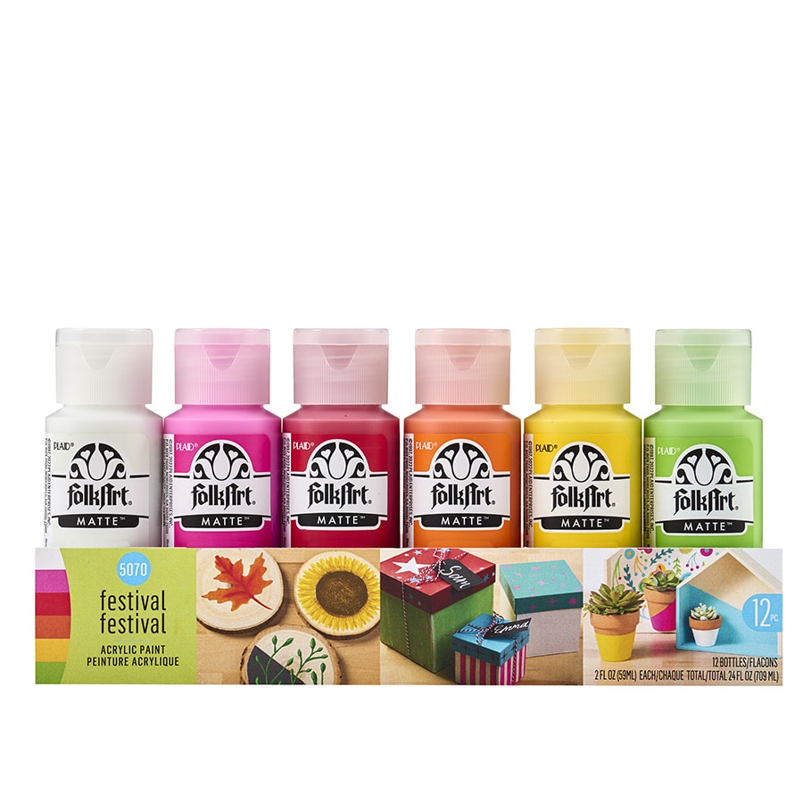 FolkArt ® Acrylic Colors Value Paint Set - Festival, 12 Colors - 5070