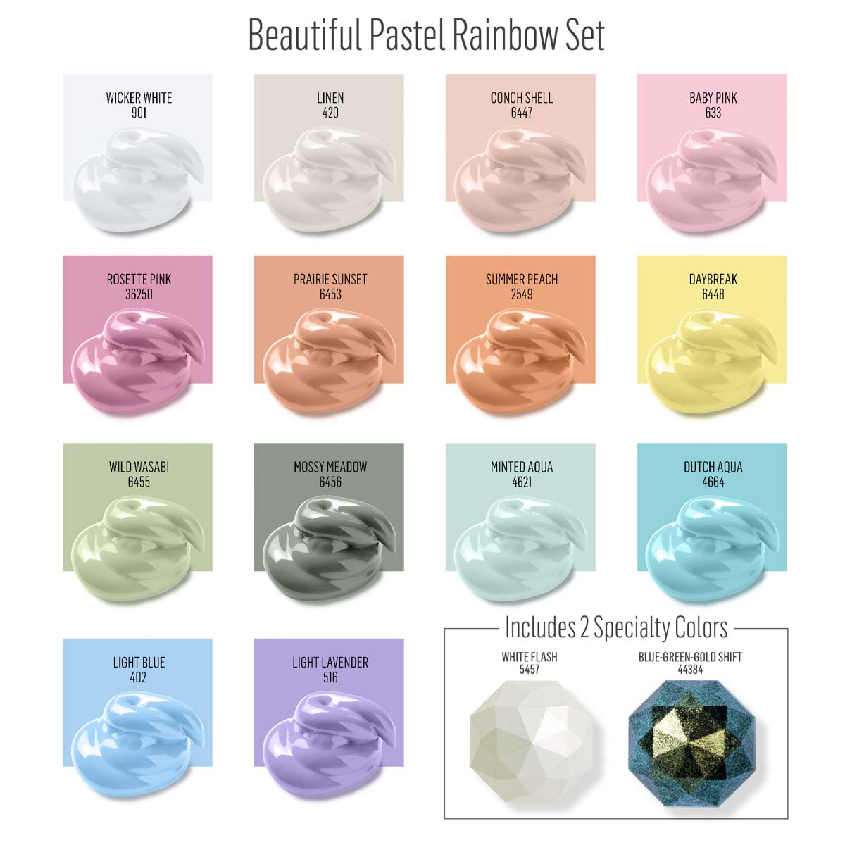 FolkArt ® Acrylic Colors Value Paint Set - Pastel Rainbow, 16 Colors - 13513