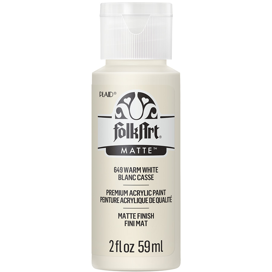 FolkArt ® Acrylic Colors - Warm White, 2 oz. - 649