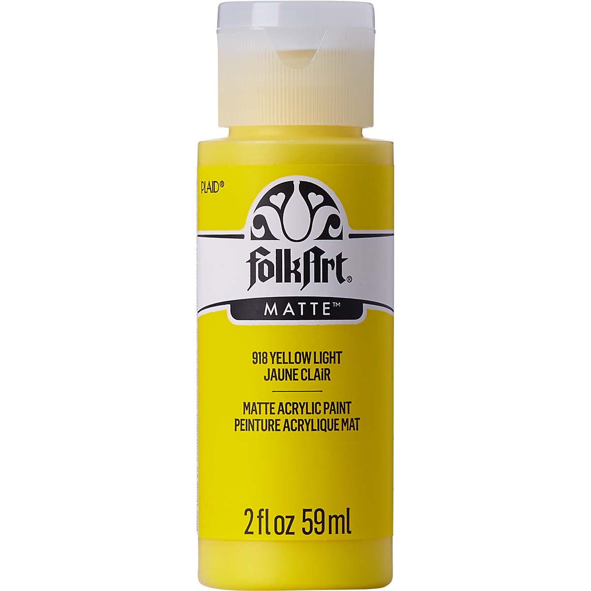 FolkArt ® Acrylic Colors - Yellow Light, 2 oz. - 918