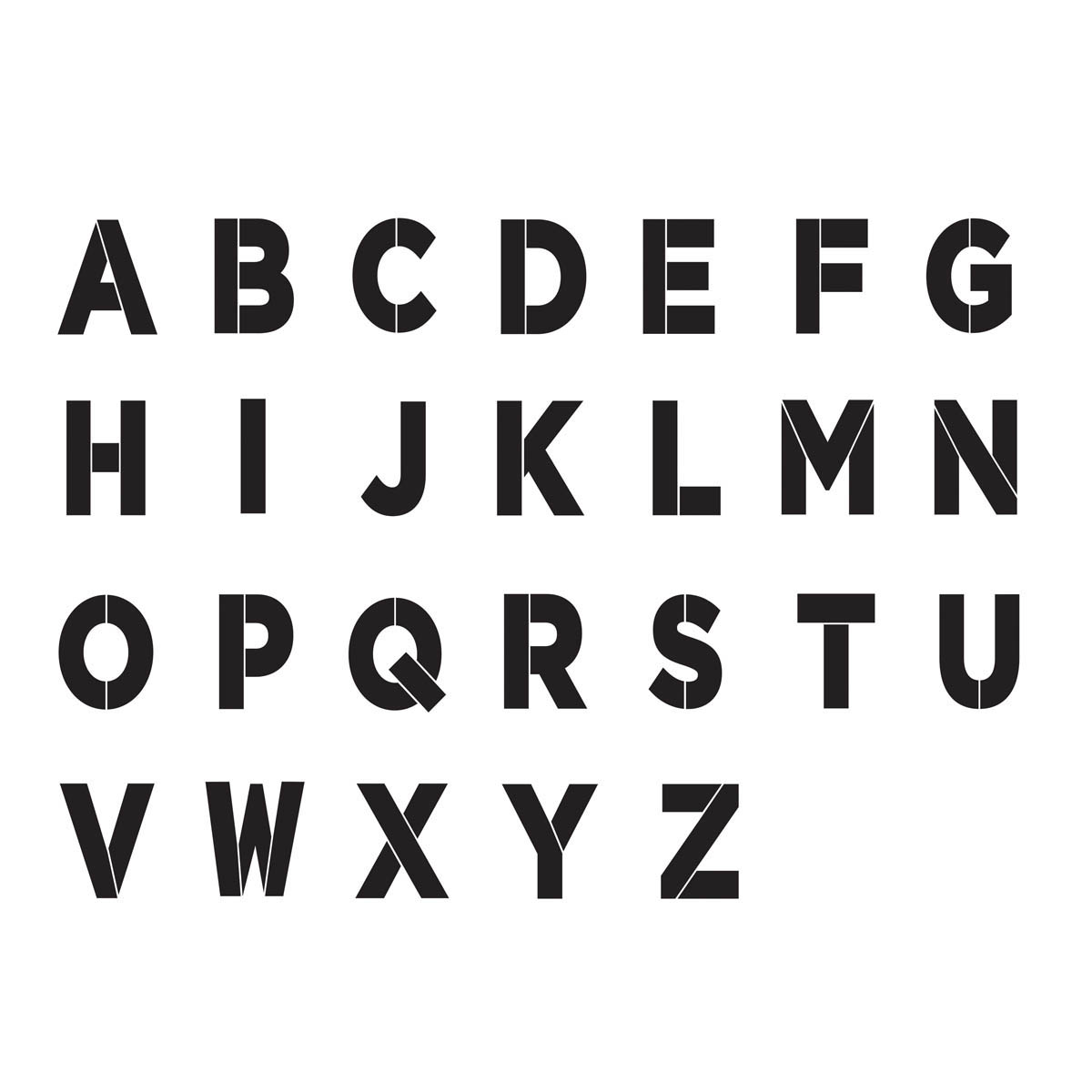 FolkArt ® Alphabet & Monogram Paper Stencils - Bold Font, 7