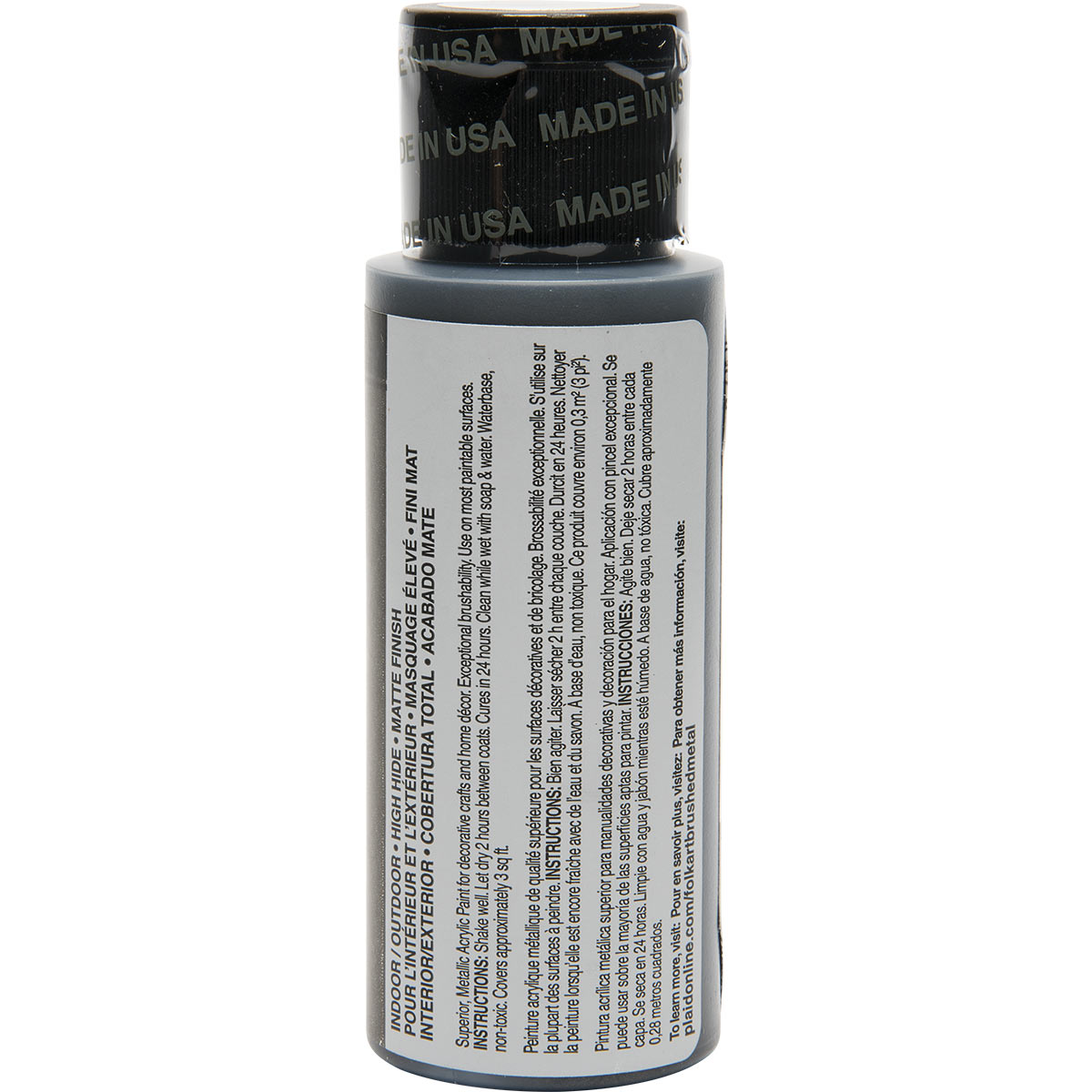 FolkArt ® Brushed Metal™ Acrylic Paint - Black, 2 oz. - 5166