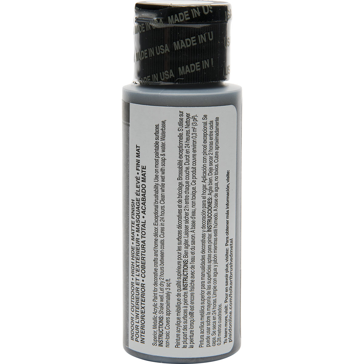 FolkArt ® Brushed Metal™ Acrylic Paint - Dark Gray, 2 oz. - 5167