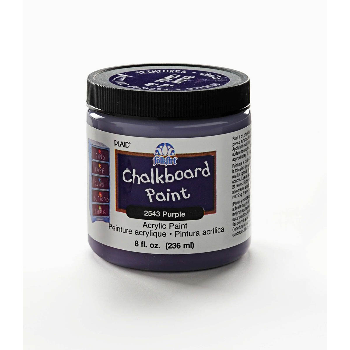 FolkArt ® Chalkboard Paint - Purple, 8 oz. - 2543