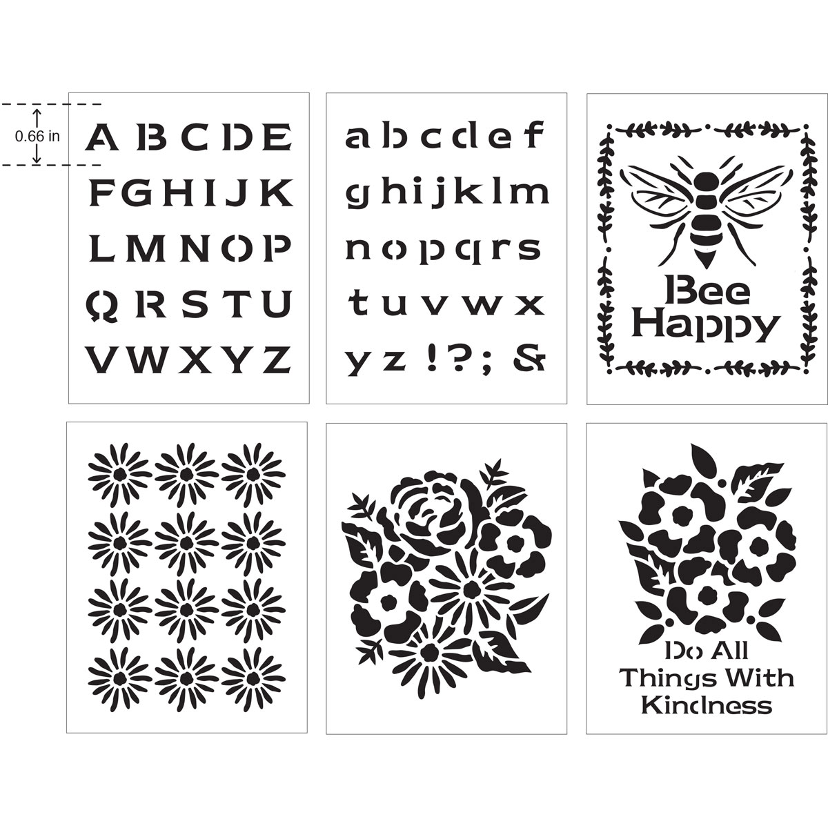FolkArt ® Craft Stencils - Value Packs - Floral Tradition - 71968