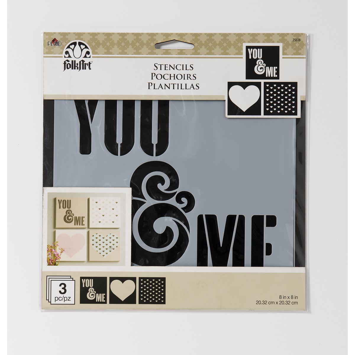 FolkArt ® Craft Stencils - Value Packs - You & Me - 25618