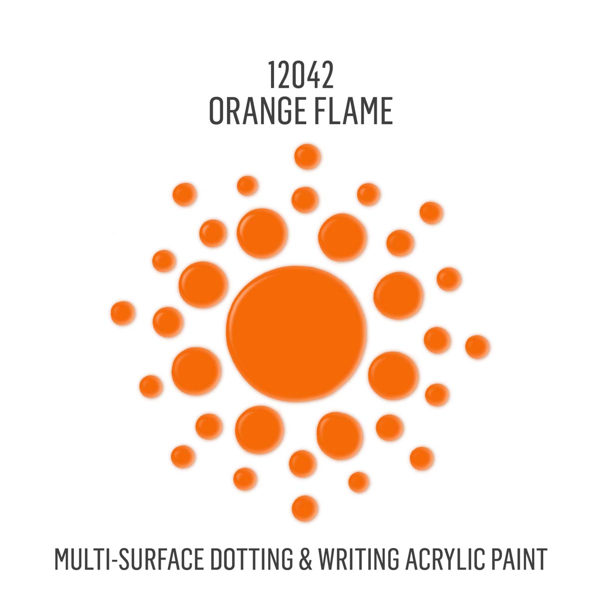 FolkArt® Dots™ Acrylic Paint - Orange Flame, 2 oz. - 12042
