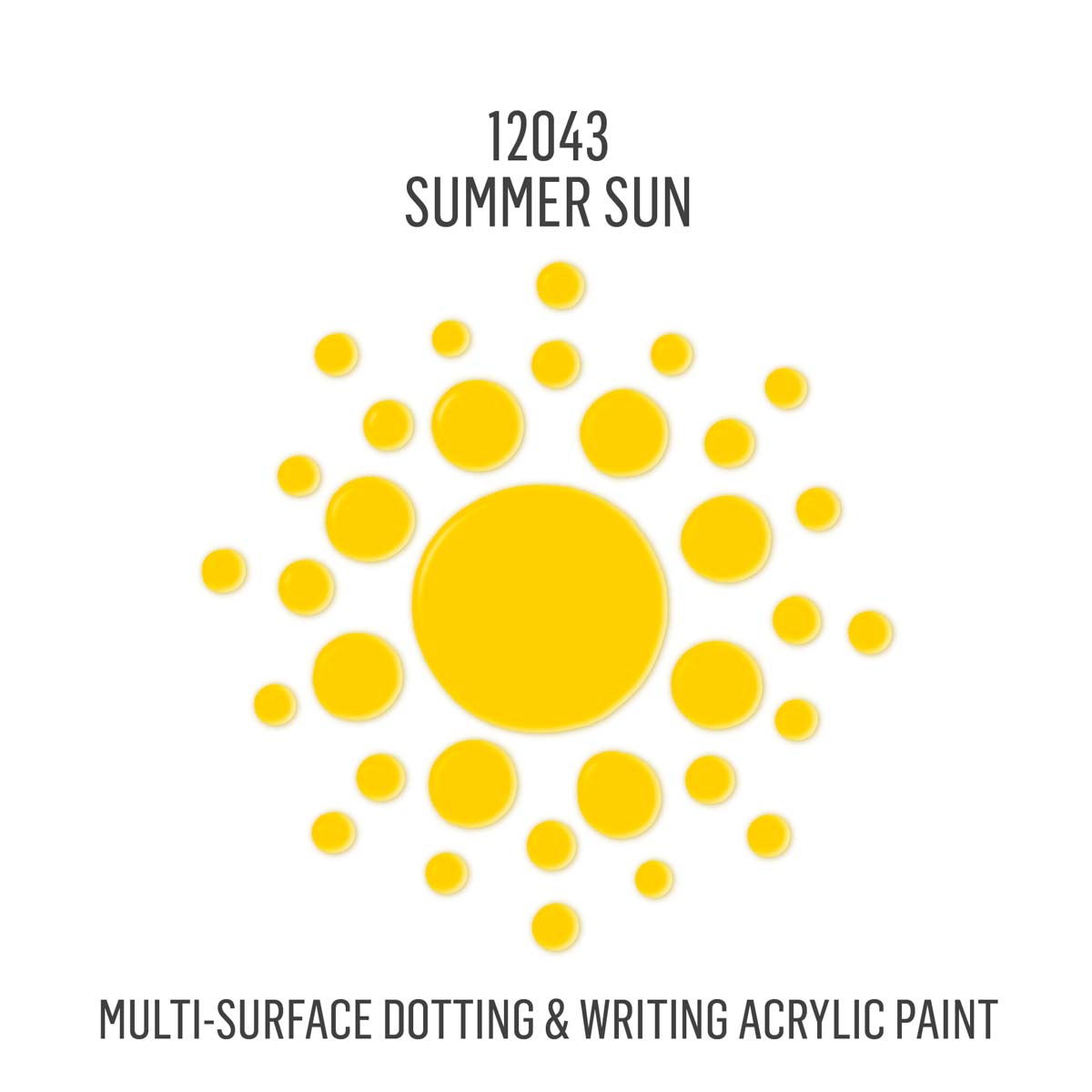 FolkArt® Dots™ Acrylic Paint - Summer Sun, 2 oz. - 12043