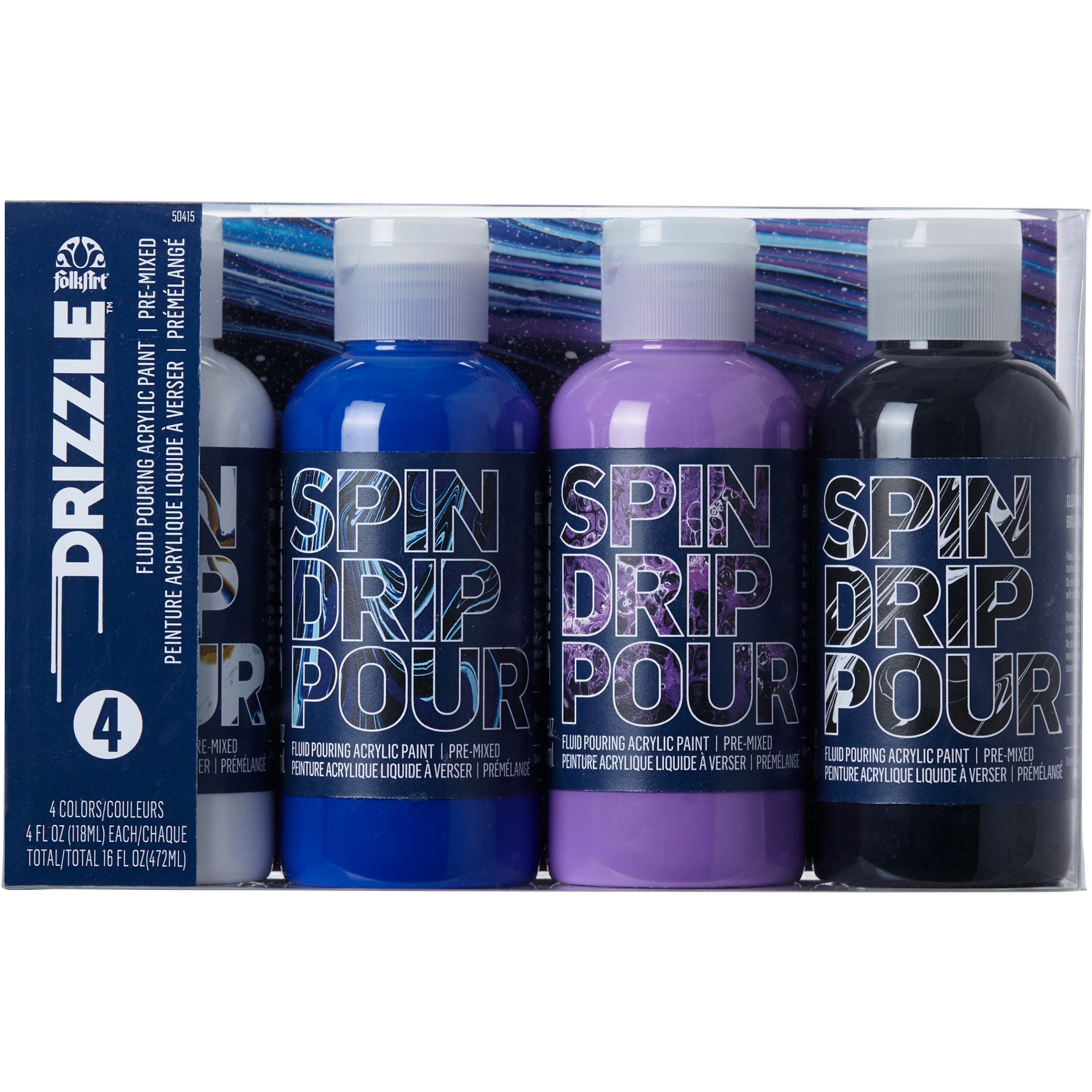 FolkArt ® Drizzle™ Paint Set In A Galaxy, 4 pc. - 50415