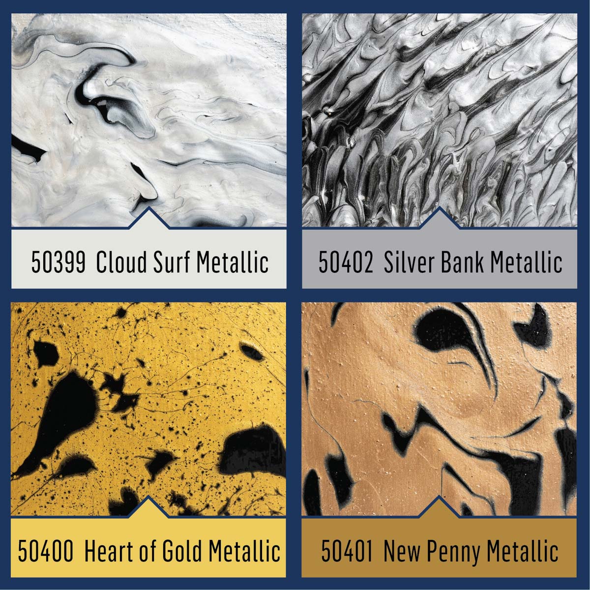FolkArt ® Drizzle™ Pouring Acrylics - Metallic Cloud Surf, 9 oz. - 50399