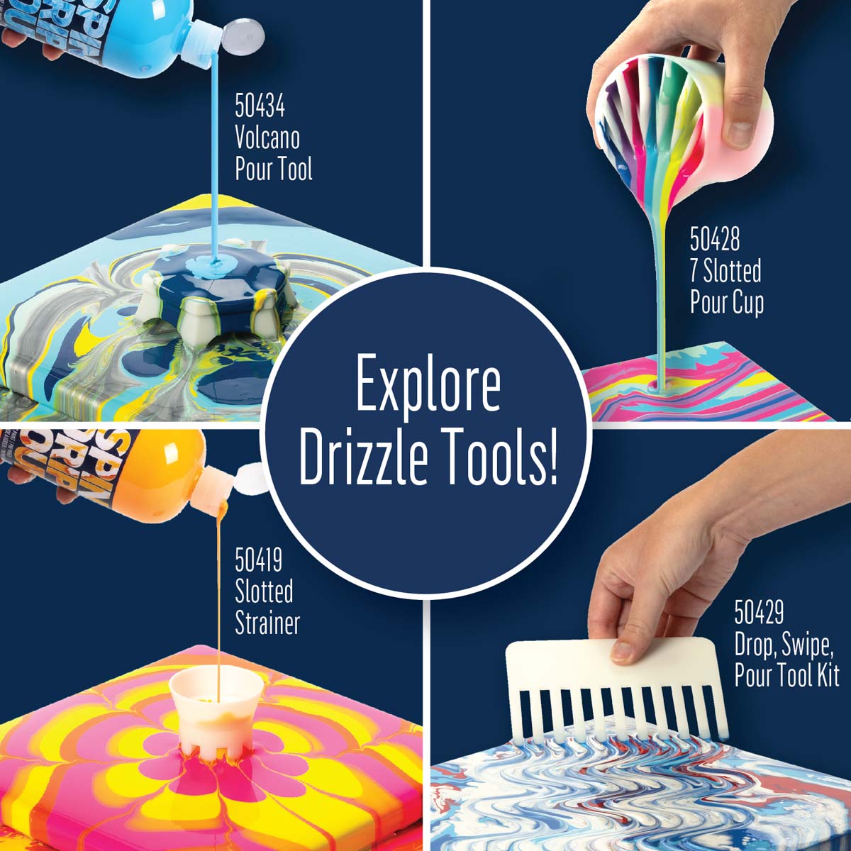FolkArt ® Drizzle™ Tools - Divided Pour Cup 3 Slot - 50426