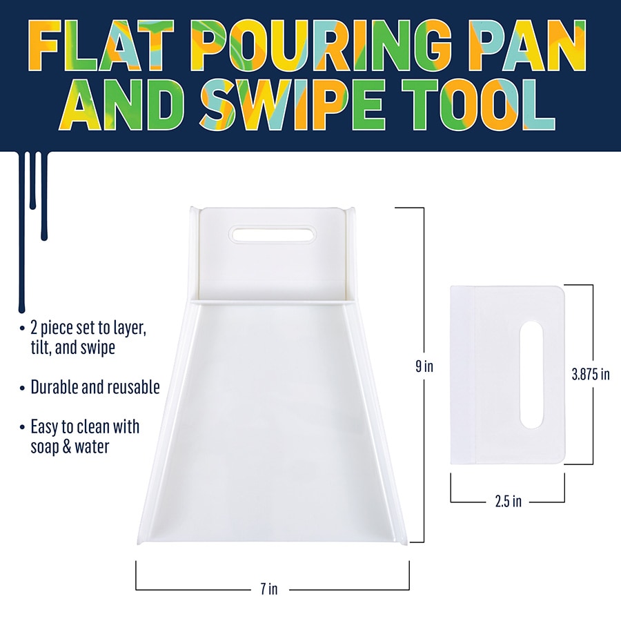 FolkArt ® Drizzle™ Tools - Flat Pan and Swipe Tool Set, 2 pc. - 50828