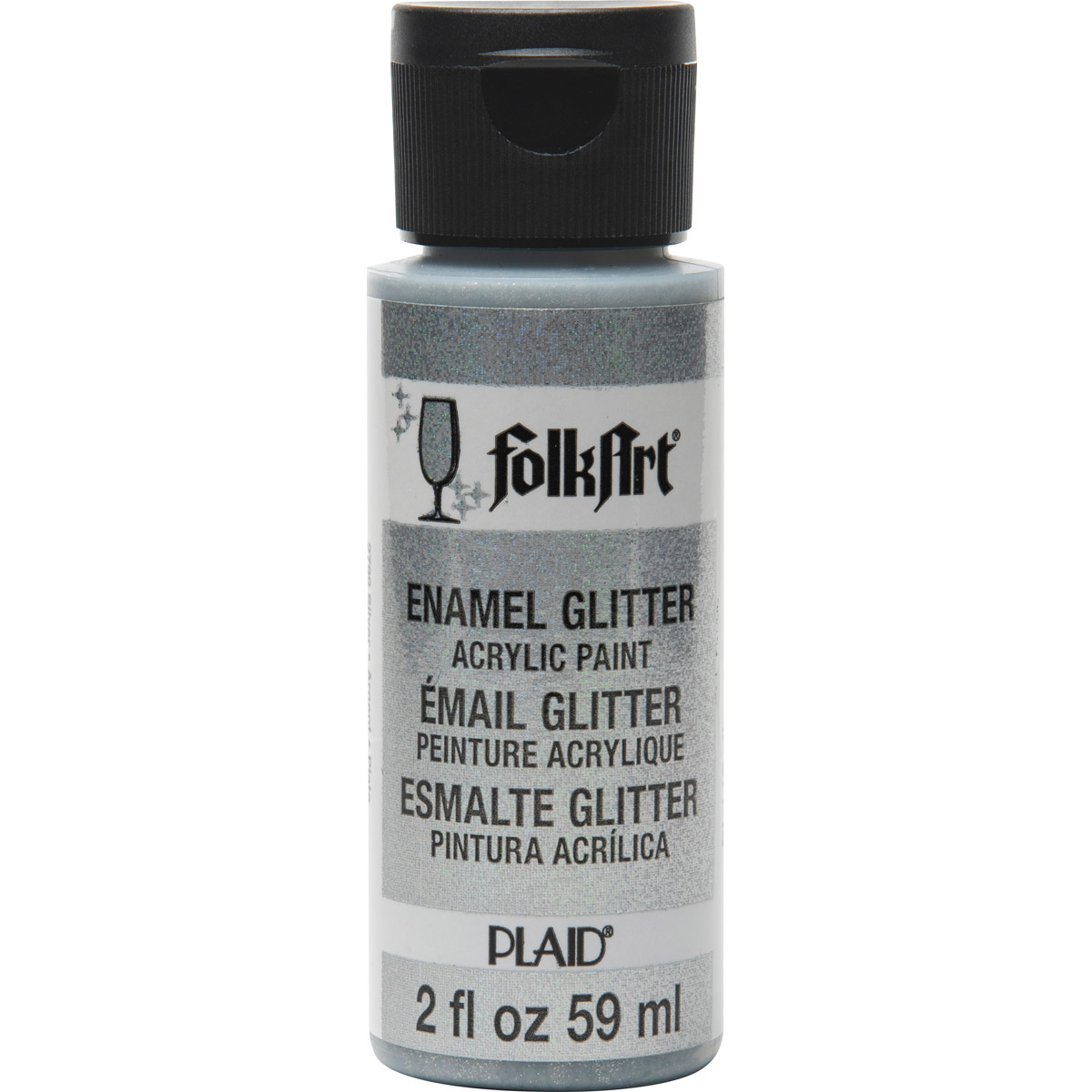 FolkArt ® Enamels™ - Glitter Silver, 2 oz. - 2799