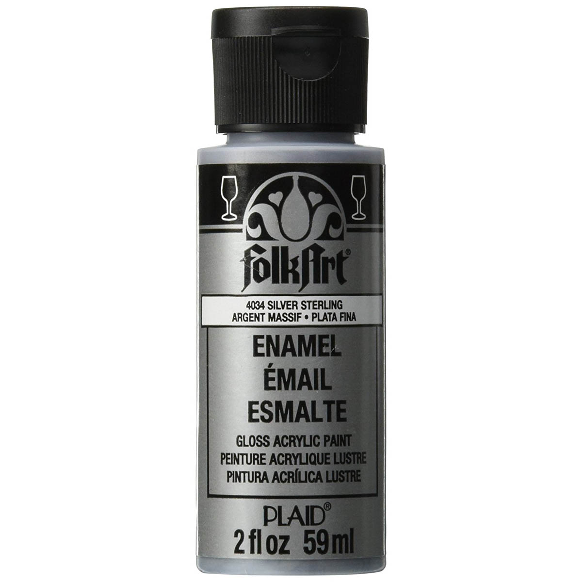FolkArt ® Enamels™ - Metallic Silver Sterling, 2 oz. - 4034
