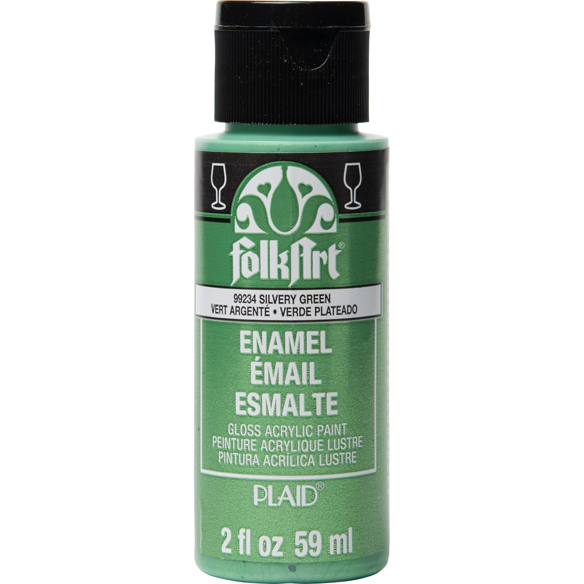 FolkArt ® Enamels™ - Metallic Silvery Green, 2 oz. - 99234