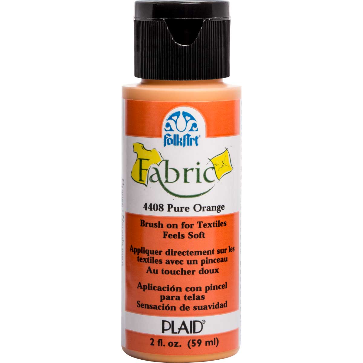 FolkArt ® Fabric™ Paint - Brush On - Pure Orange - 4408