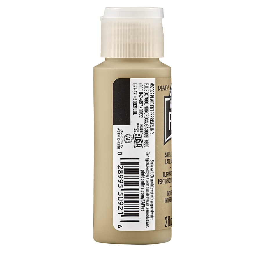 FolkArt ® Flat™ Ultra Matte Acrylic Paint - Almond Latte, 2 oz. - 50921