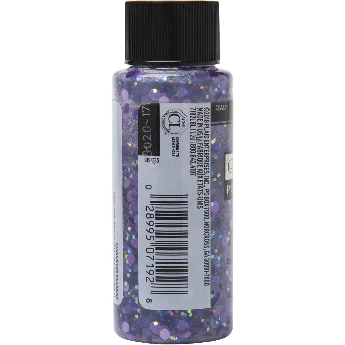 FolkArt ® Glitterific™ Polka Dot Acrylic Paint - Lavender, 2 oz. - 7192