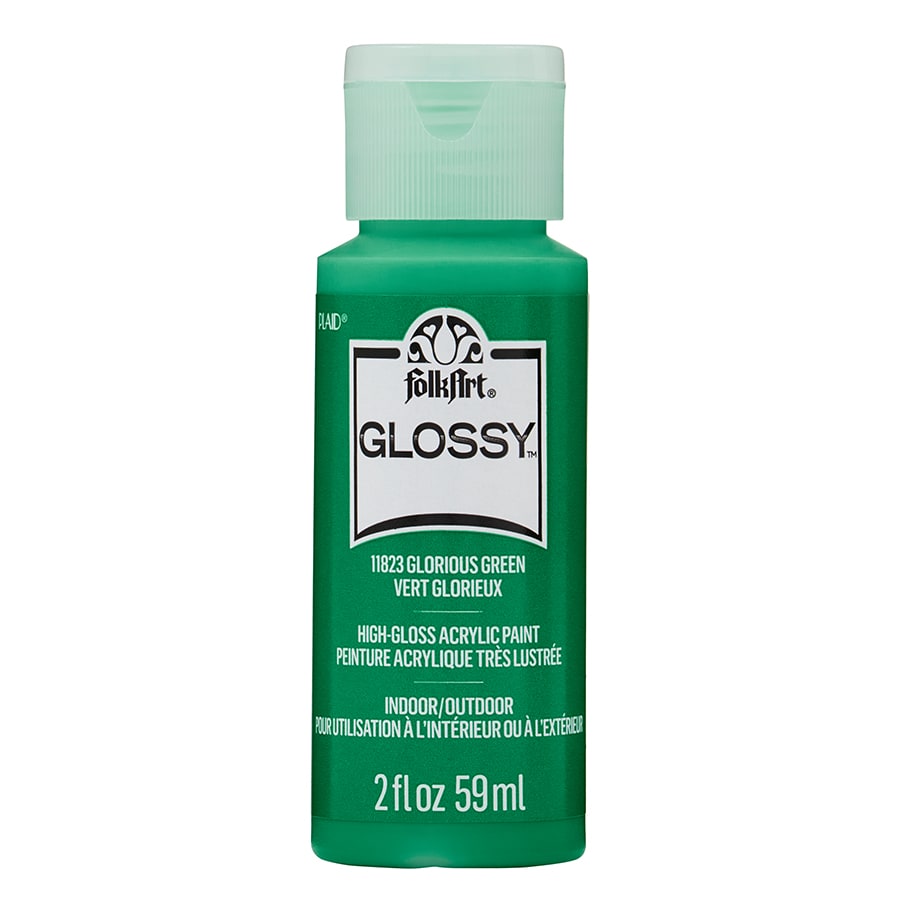 FolkArt Glossy Acrylic Paint - Glorious Green, 2 oz. - 11823