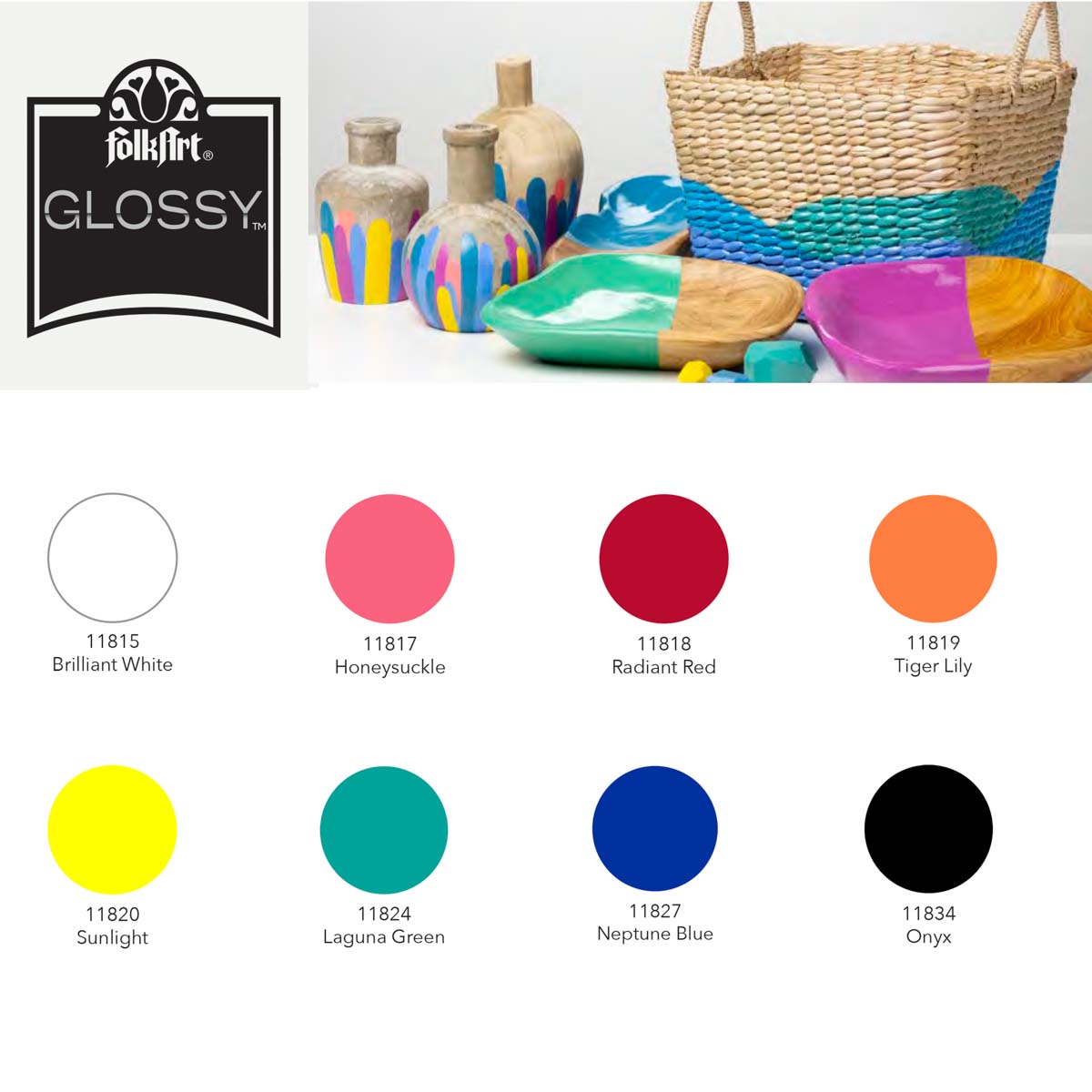 FolkArt ® Glossy Acrylic Paint Set 8 pc - 44509