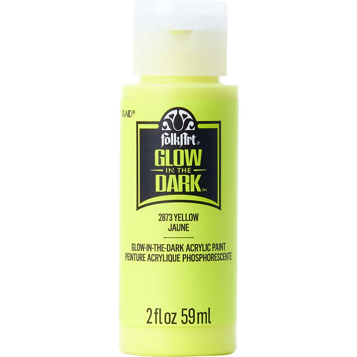 FolkArt ® Glow-in-the-Dark Acrylic Colors - Yellow, 2 oz. - 2873