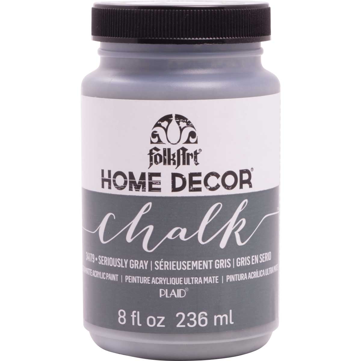 FolkArt Home Decor  Chalk - Seriously Gray, 8 oz. - 34179