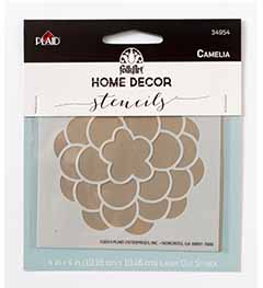 FolkArt ® Home Decor™ Stencils - Camelia - 34954
