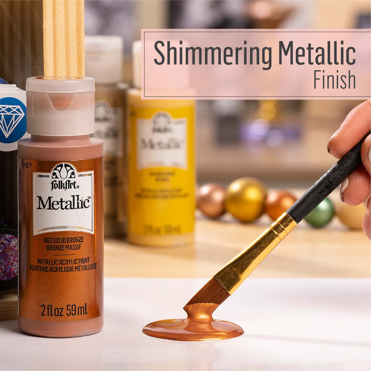 FolkArt ® Metallics - Shimmering Steel, 2 oz. - 36223