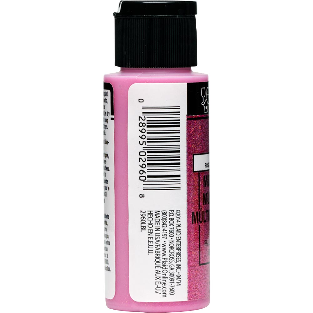 FolkArt ® Multi-Surface Glitter Acrylic Paints - Paradise Pink, 2 oz. - 2960