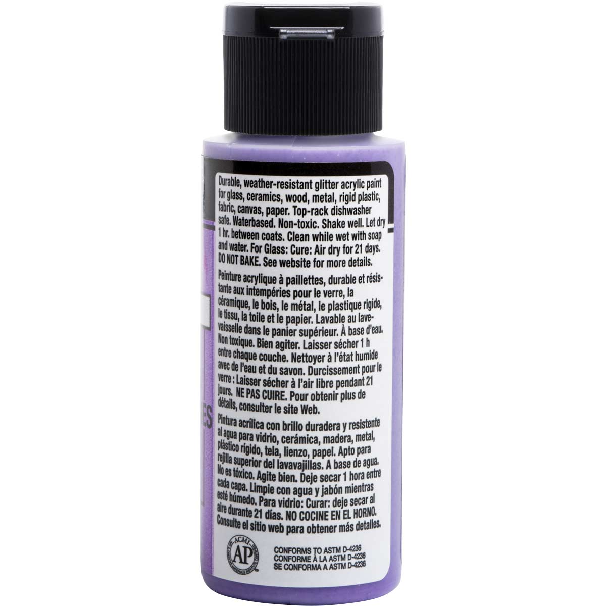 FolkArt ® Multi-Surface Glitter Acrylic Paints - Royal Purple, 2 oz. - 2962