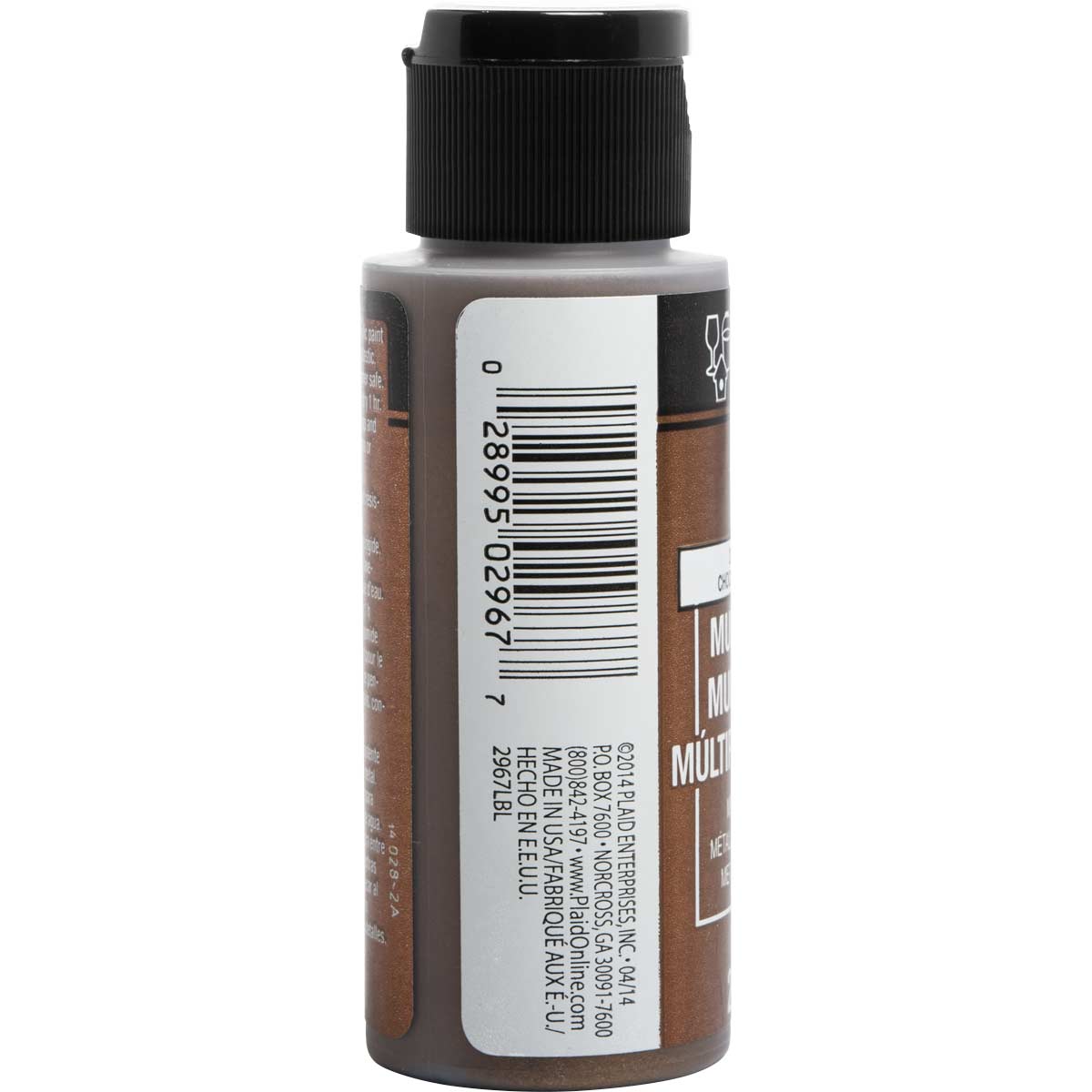 FolkArt ® Multi-Surface Metallic Acrylic Paints - Chocolate Brown, 2 oz. - 2967