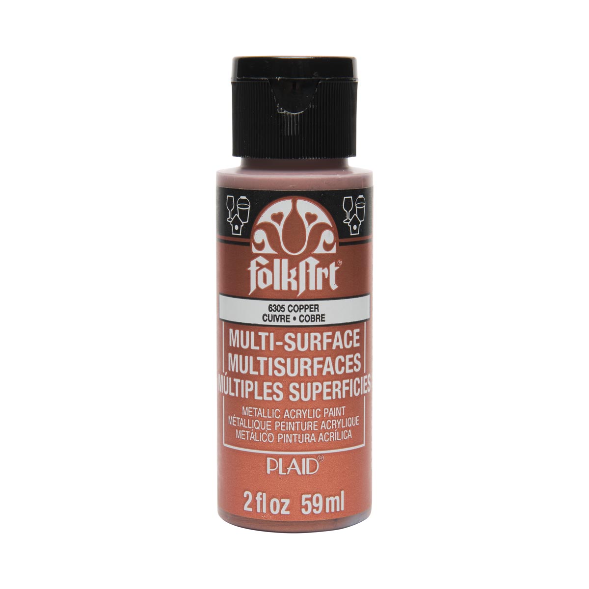 FolkArt ® Multi-Surface Metallic Acrylic Paints - Copper, 2 oz. - 6305