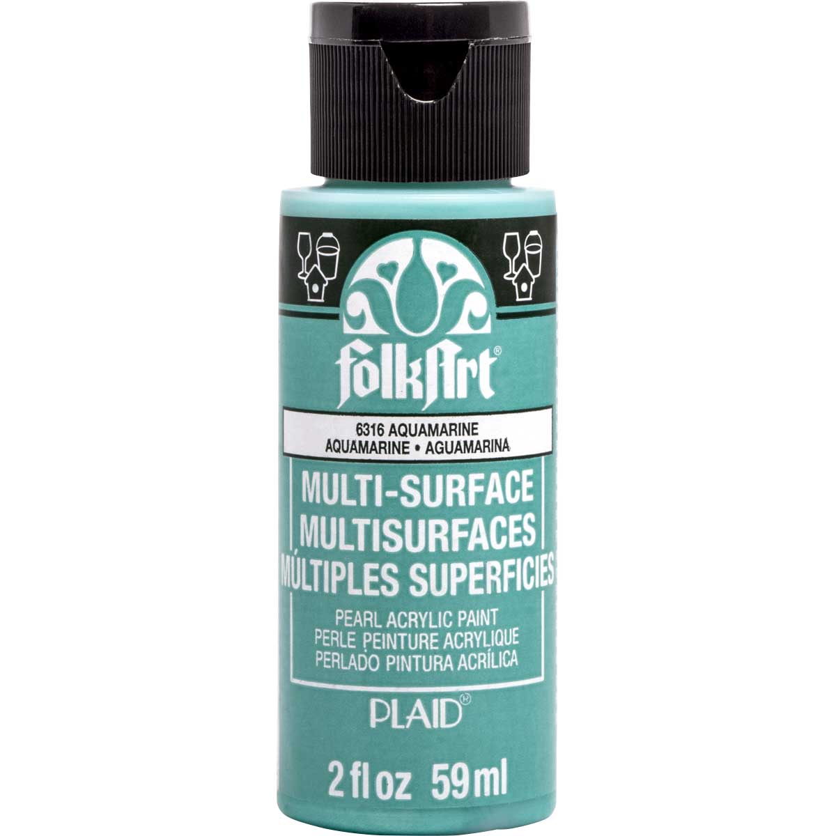 FolkArt ® Multi-Surface Pearl Acrylic Paints - Aquamarine, 2 oz. - 6316