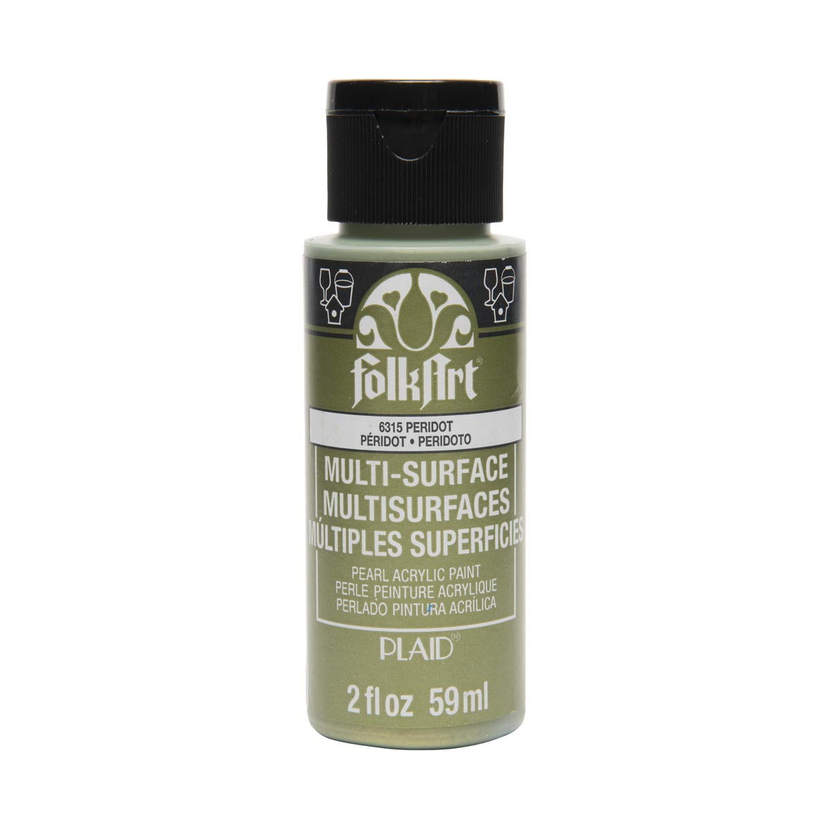 FolkArt ® Multi-Surface Pearl Acrylic Paints - Peridot, 2 oz. - 6315