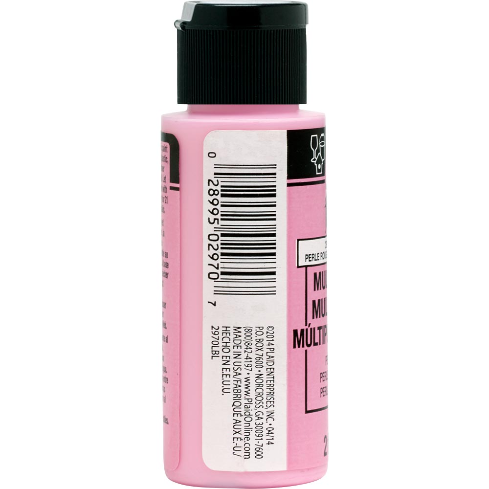 FolkArt ® Multi-Surface Pearl Acrylic Paints - Pink Rouge, 2 oz. - 2970