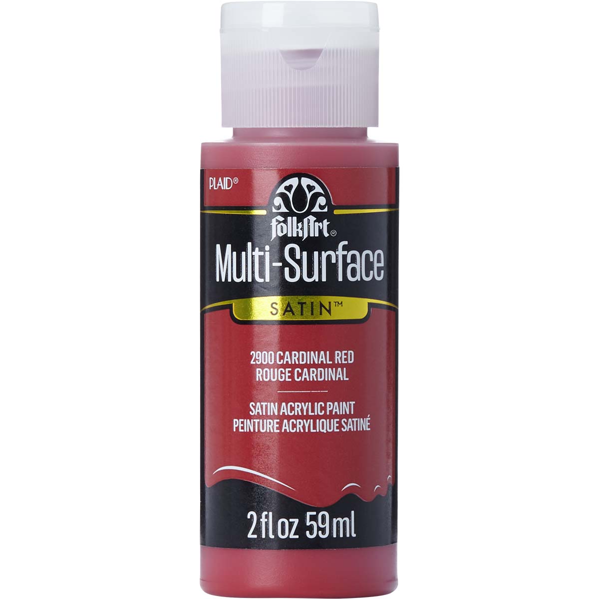 FolkArt ® Multi-Surface Satin Acrylic Paints - Cardinal Red, 2 oz. - 2900