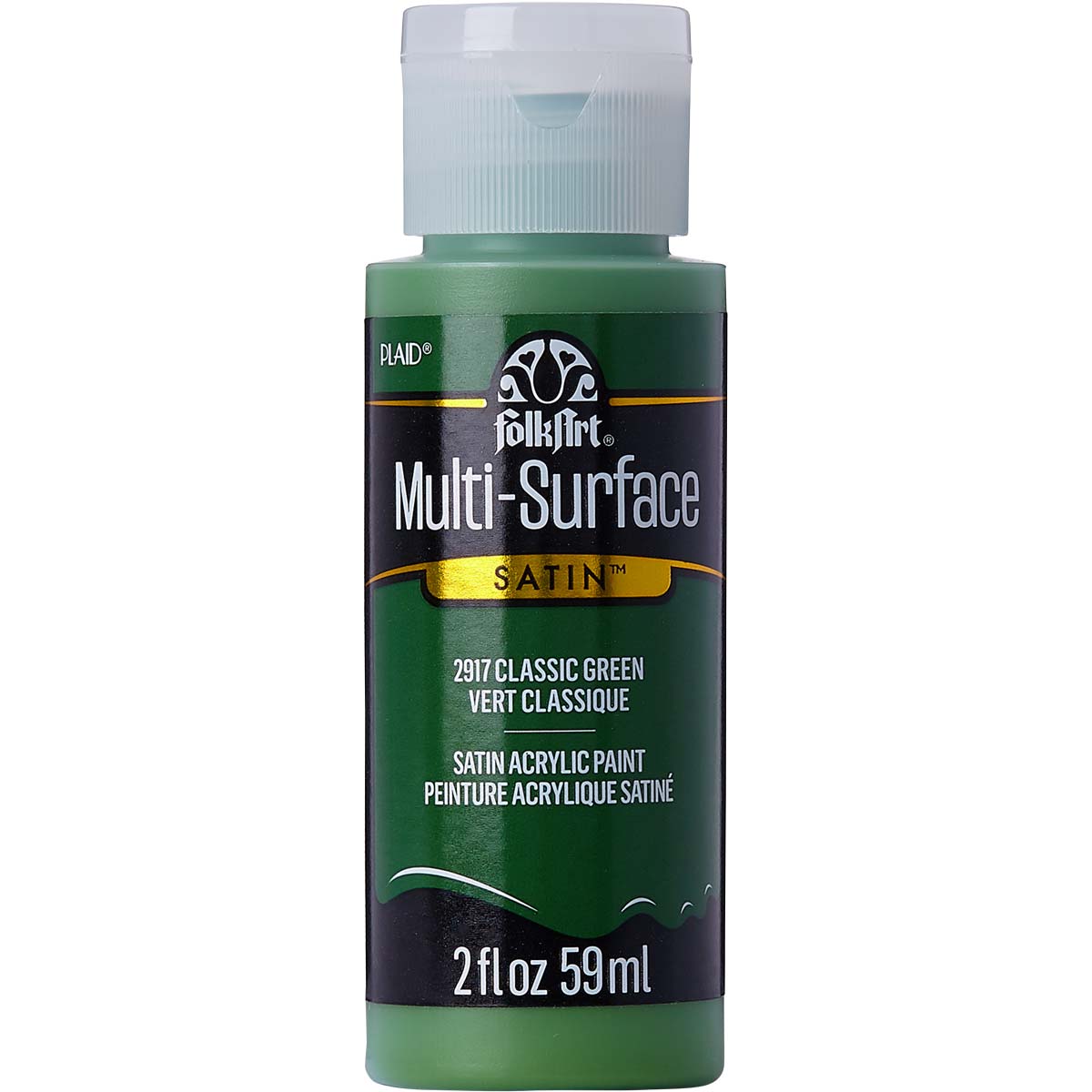 FolkArt ® Multi-Surface Satin Acrylic Paints - Classic Green, 2 oz. - 2917