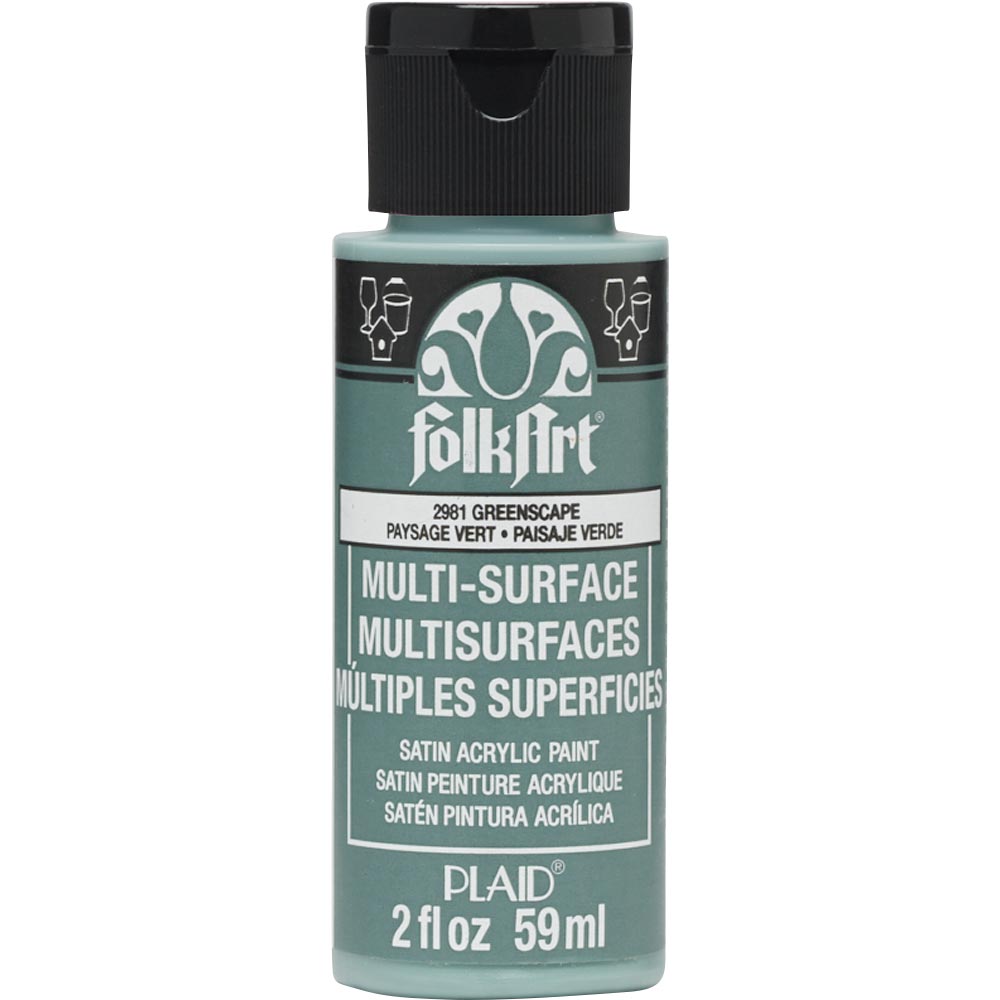 FolkArt ® Multi-Surface Satin Acrylic Paints - Greenscape, 2 oz. - 2981