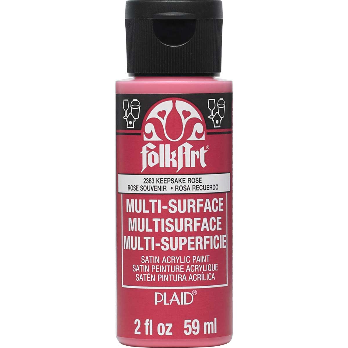 FolkArt ® Multi-Surface Satin Acrylic Paints - Keepsake Rose, 2 oz. - 2383
