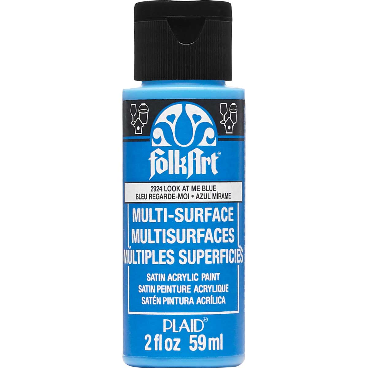 FolkArt ® Multi-Surface Satin Acrylic Paints - Look at Me Blue, 2 oz. - 2924