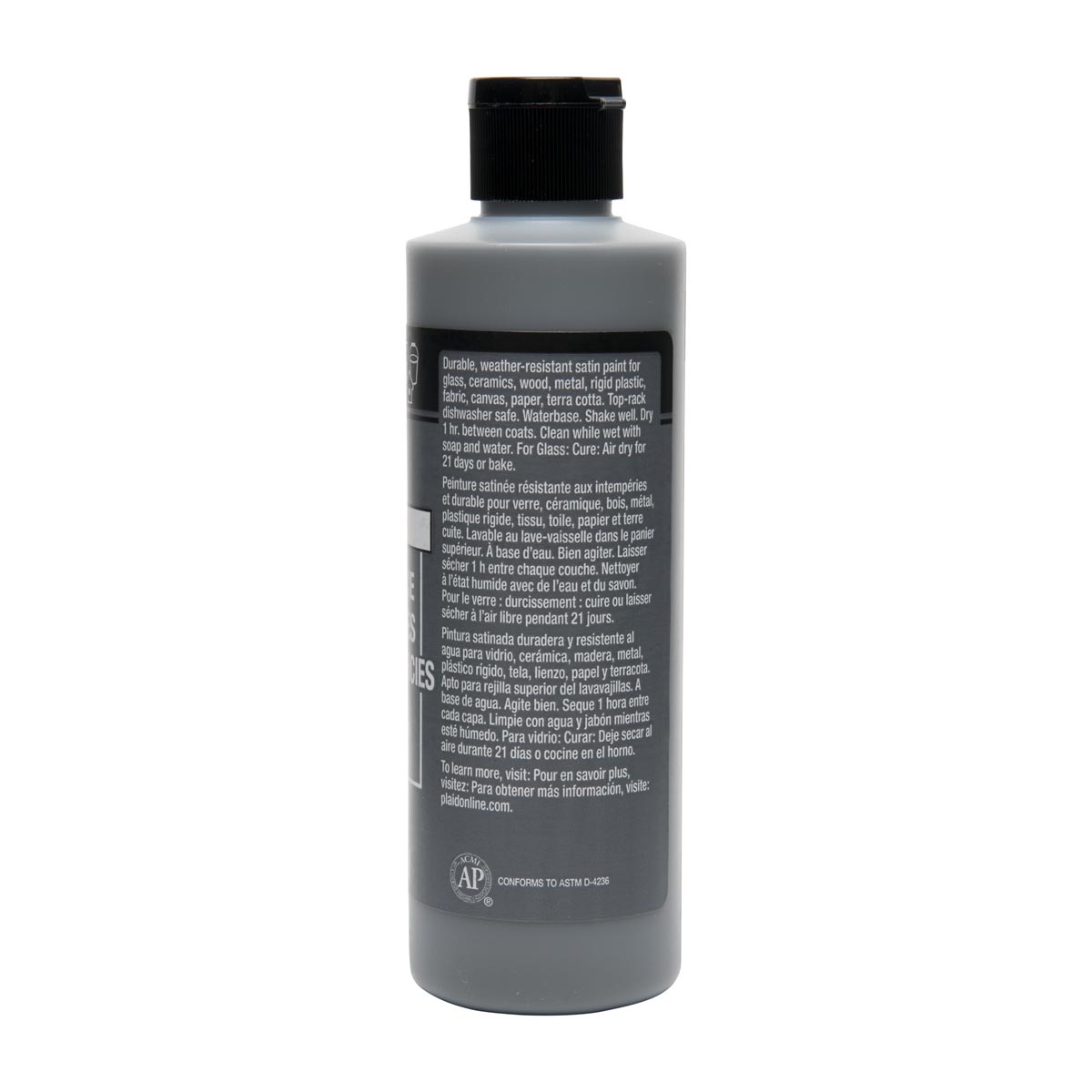 FolkArt ® Multi-Surface Satin Acrylic Paints - Medium Gray, 8 oz. - 4655