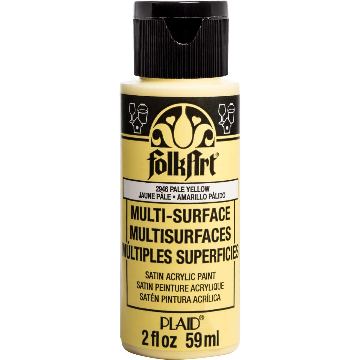 FolkArt ® Multi-Surface Satin Acrylic Paints - Pale Yellow, 2 oz. - 2946