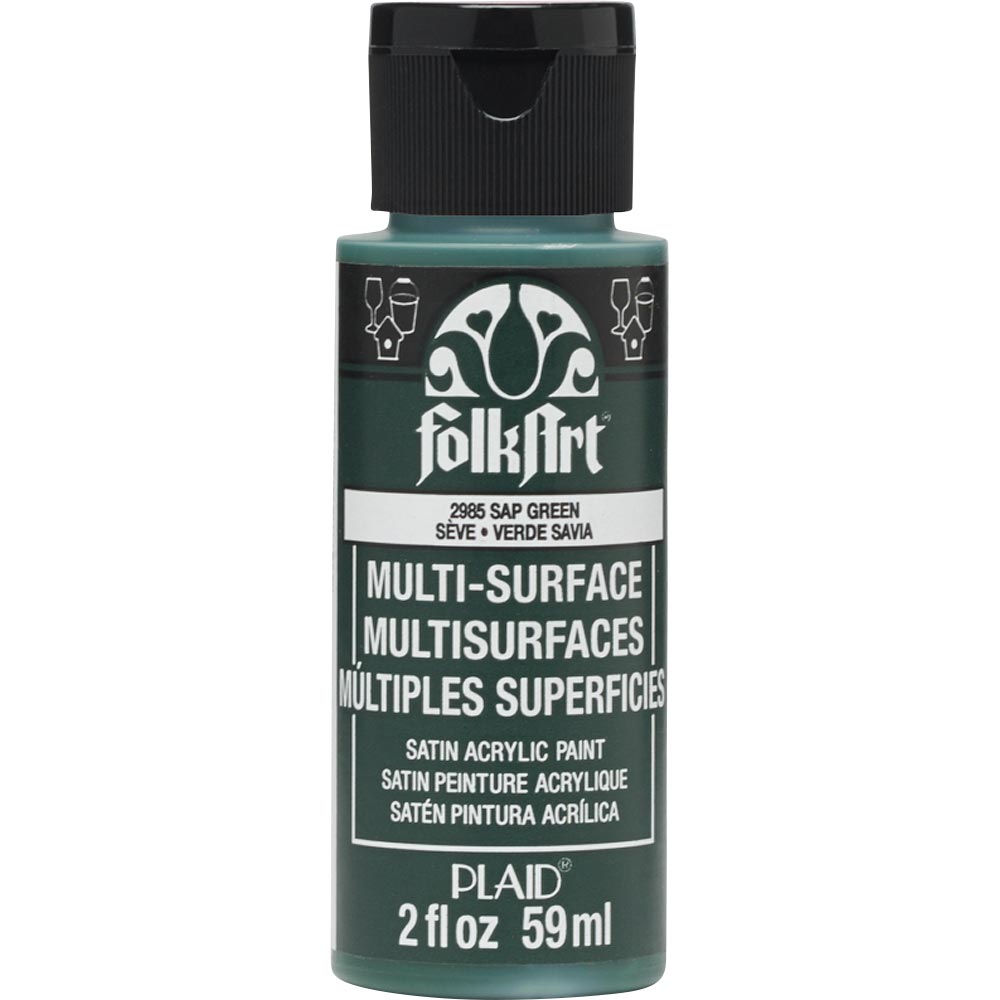 FolkArt ® Multi-Surface Satin Acrylic Paints - Sap Green, 2 oz. - 2985