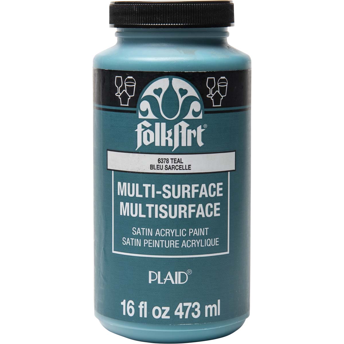 FolkArt ® Multi-Surface Satin Acrylic Paints - Teal, 16 oz. - 6378